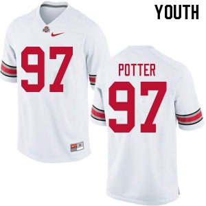 Youth Ohio State Buckeyes #97 Noah Potter White Nike NCAA College Football Jersey Season GRD4444RZ